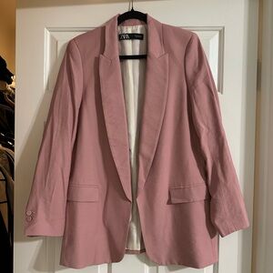 Zara pink oversized fit blazer. Pre-loved.